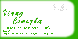 virag csaszka business card